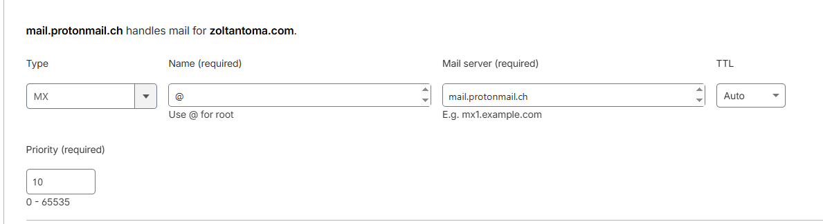 MX records added to Cloudflare